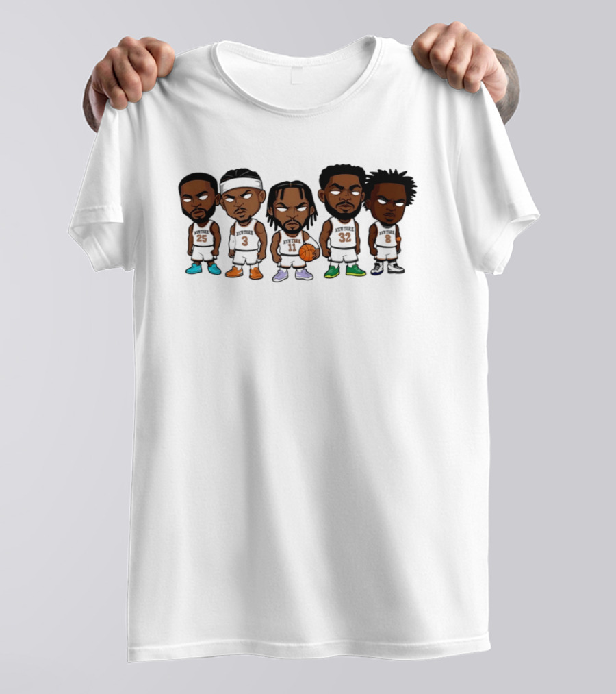 NY Basketball Toon Squad Cartoon Characters T-Shirt