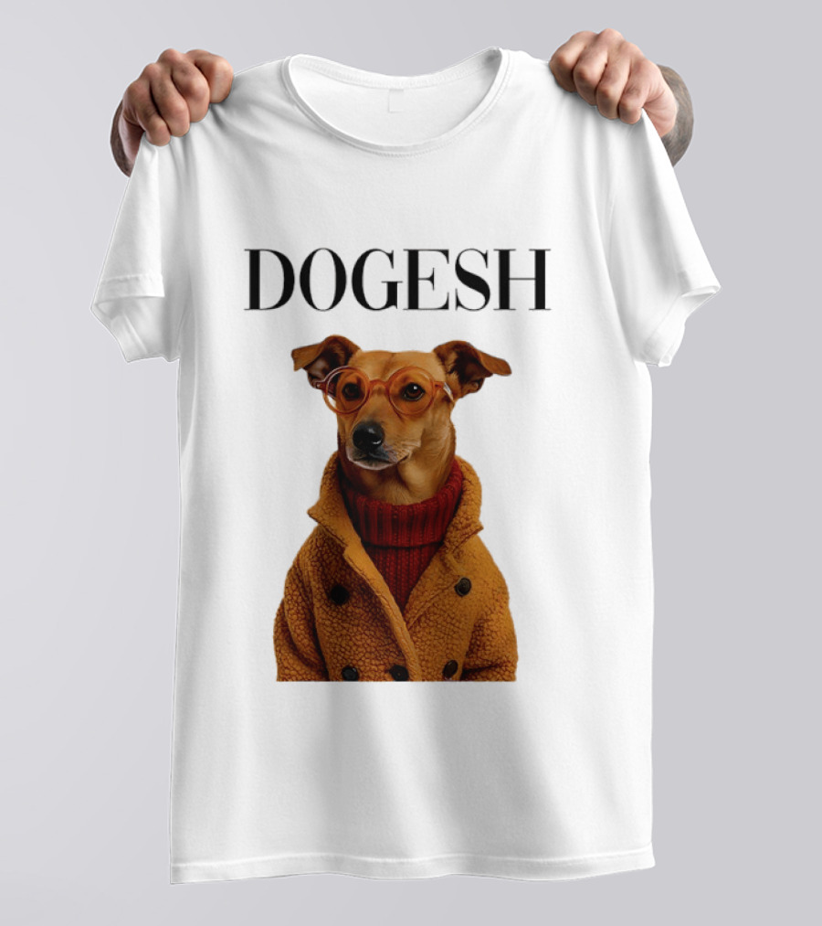 Dogesh Dapper Greyhound In Glasses And Coat T-Shirt