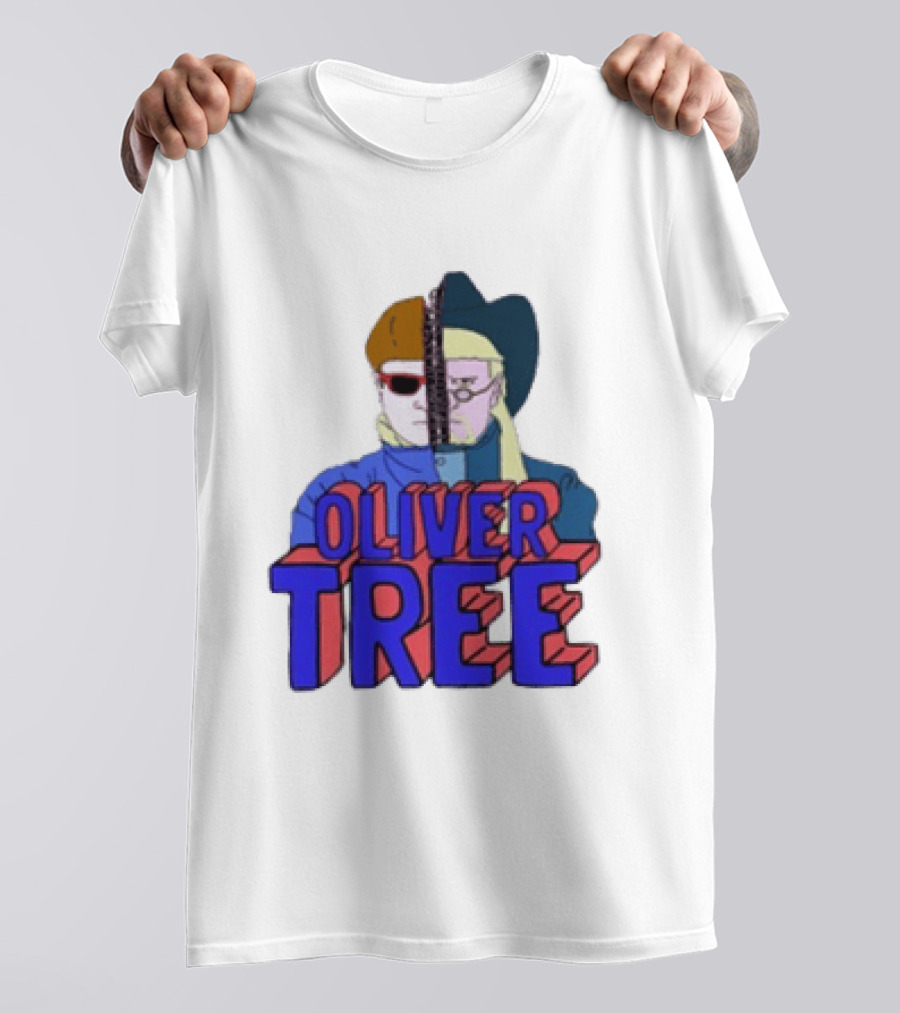 Oliver Tree Split Persona Sunglasses Half Cowboy Half Futuristic T-Shirt