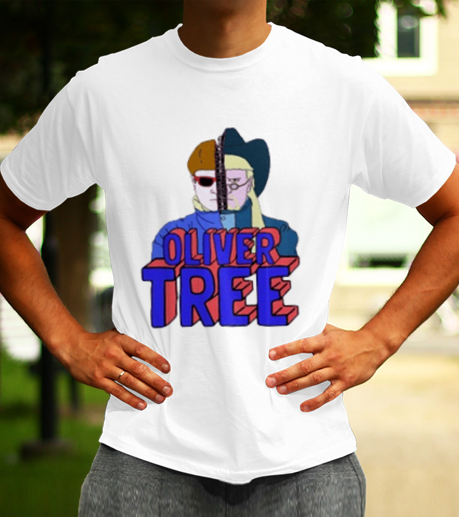 Oliver Tree Split Persona Sunglasses Half Cowboy Half Futuristic T-Shirt