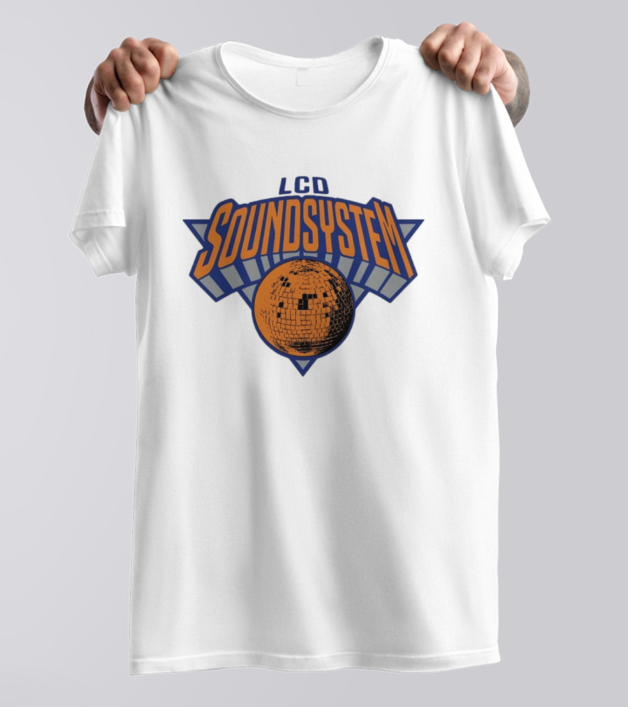 LCD Soundsystem Basketball Inspired New York Knicks Disco Ball T-Shirt
