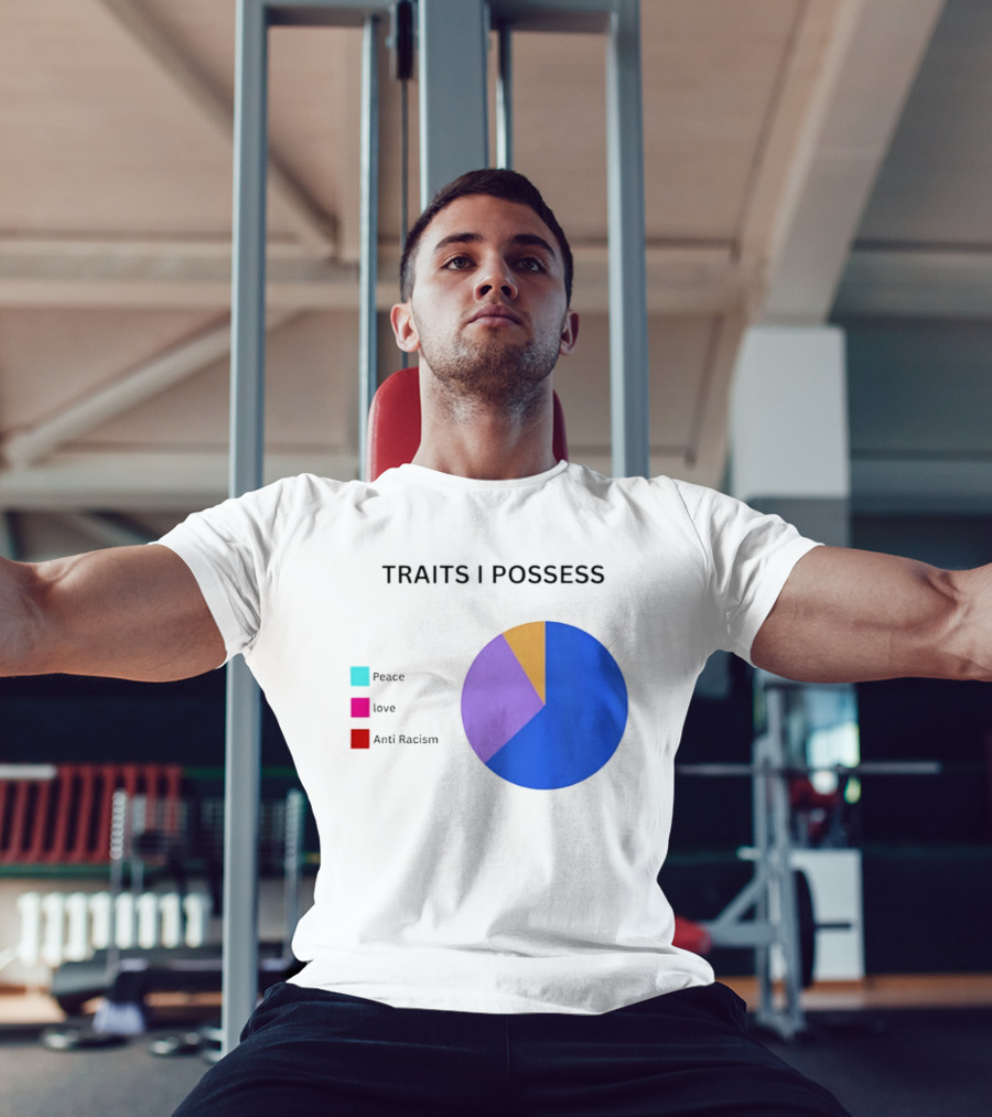 TRAITS I POSSESS Peace Love Anti Racism Chart T-Shirt