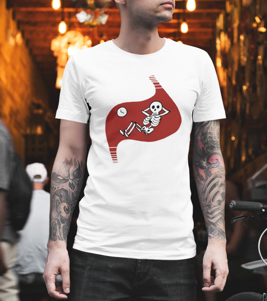 Tummy Time Skeleton With Fitness T-Shirt