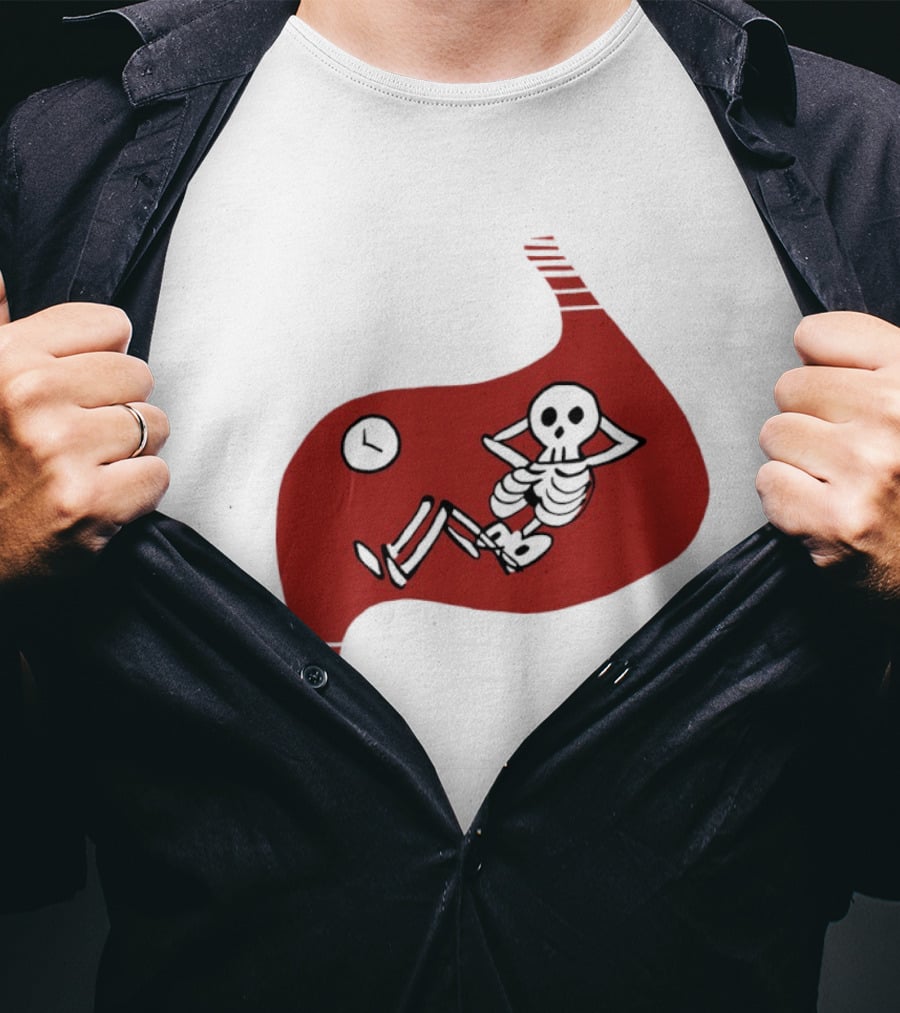 Tummy Time Skeleton With Fitness T-Shirt