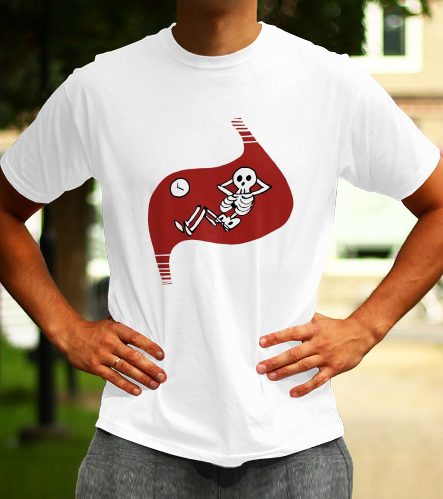 Tummy Time Skeleton With Fitness T-Shirt