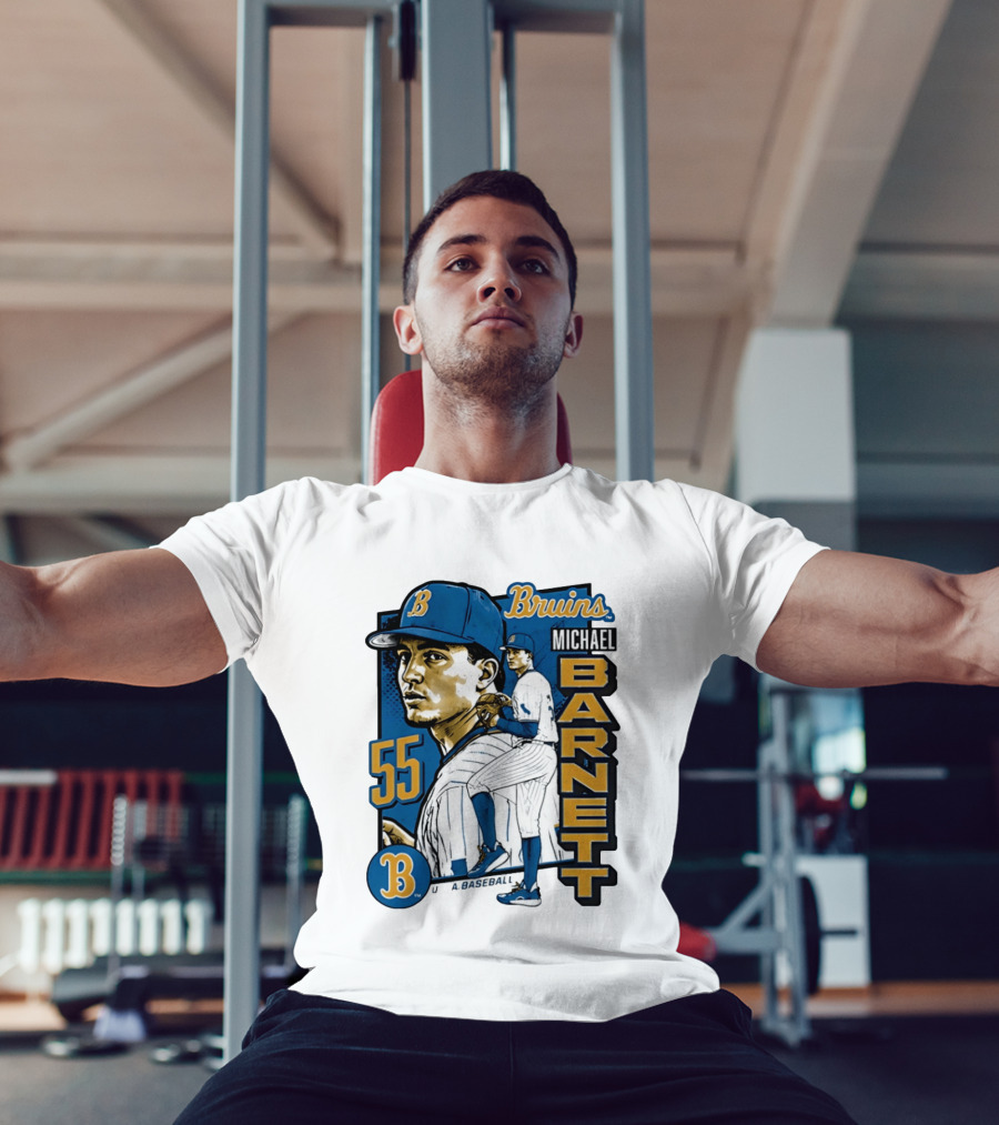 UCLA Bruins Michael Barnett 55 Baseball Pitcher T-Shirt