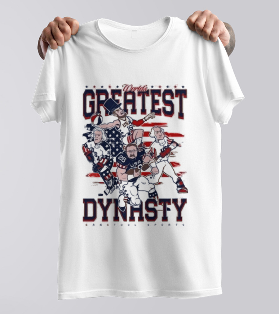 USA World's Greatest Dynasty Founding Fathers 4th Of July Celebration T-Shirt