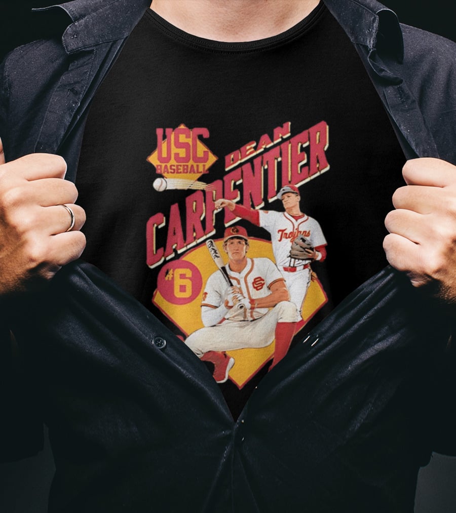 USC Baseball Dean Carpentier Trojans Number 6 2026 T-Shirt