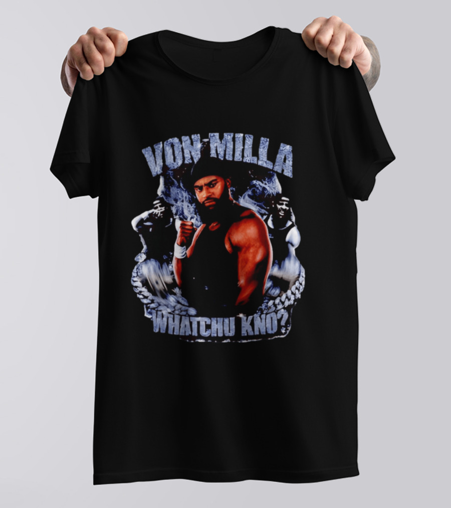 Von Milla Whatchu Kno Fighter Collage T-Shirt