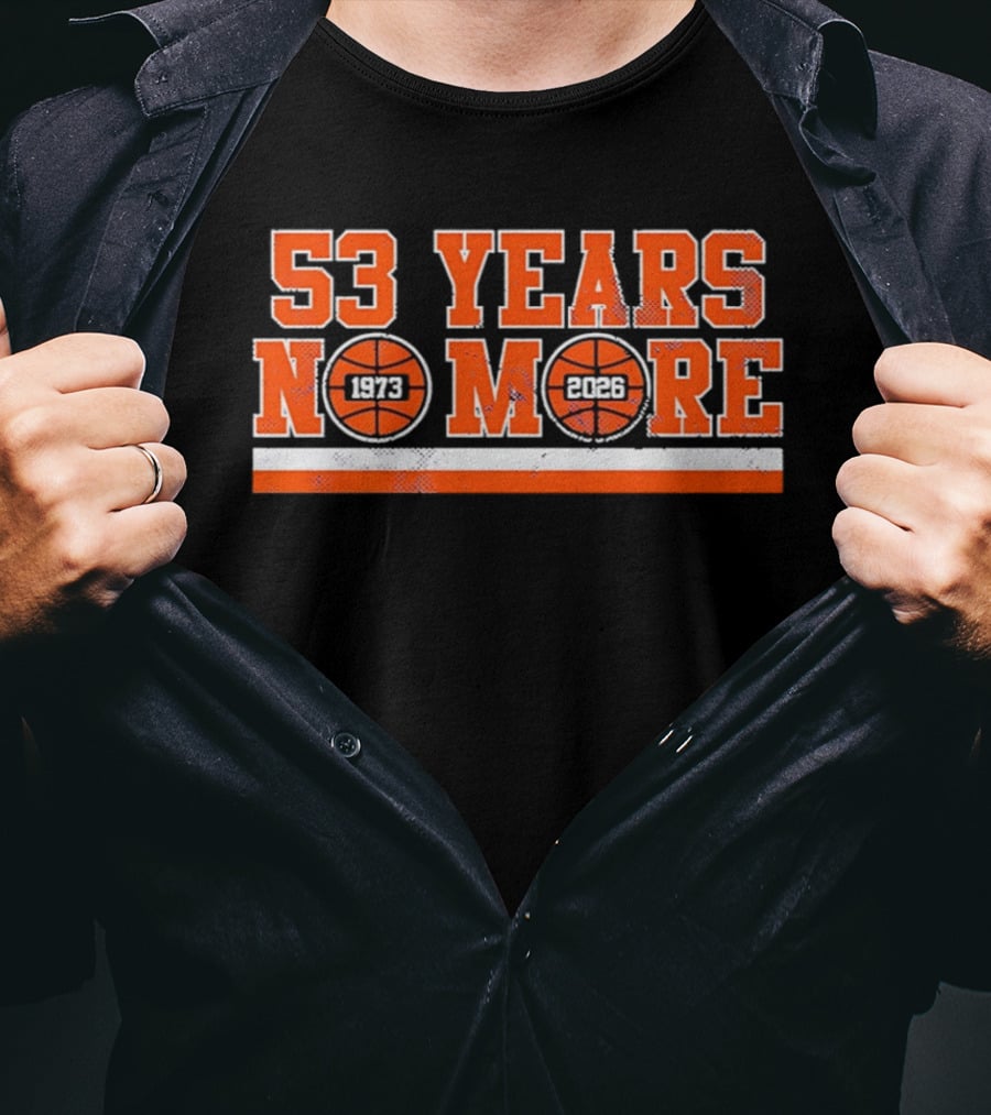 New York Knicks 53 Years No More 1973 2026 Basketball Countdown T-Shirt