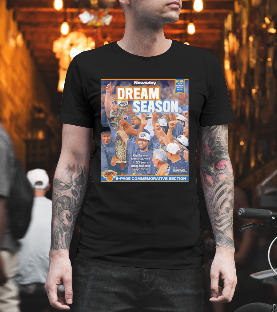 Knicks Dream Season NBA Title 8 Page Commemorative Section Newsday T-Shirt