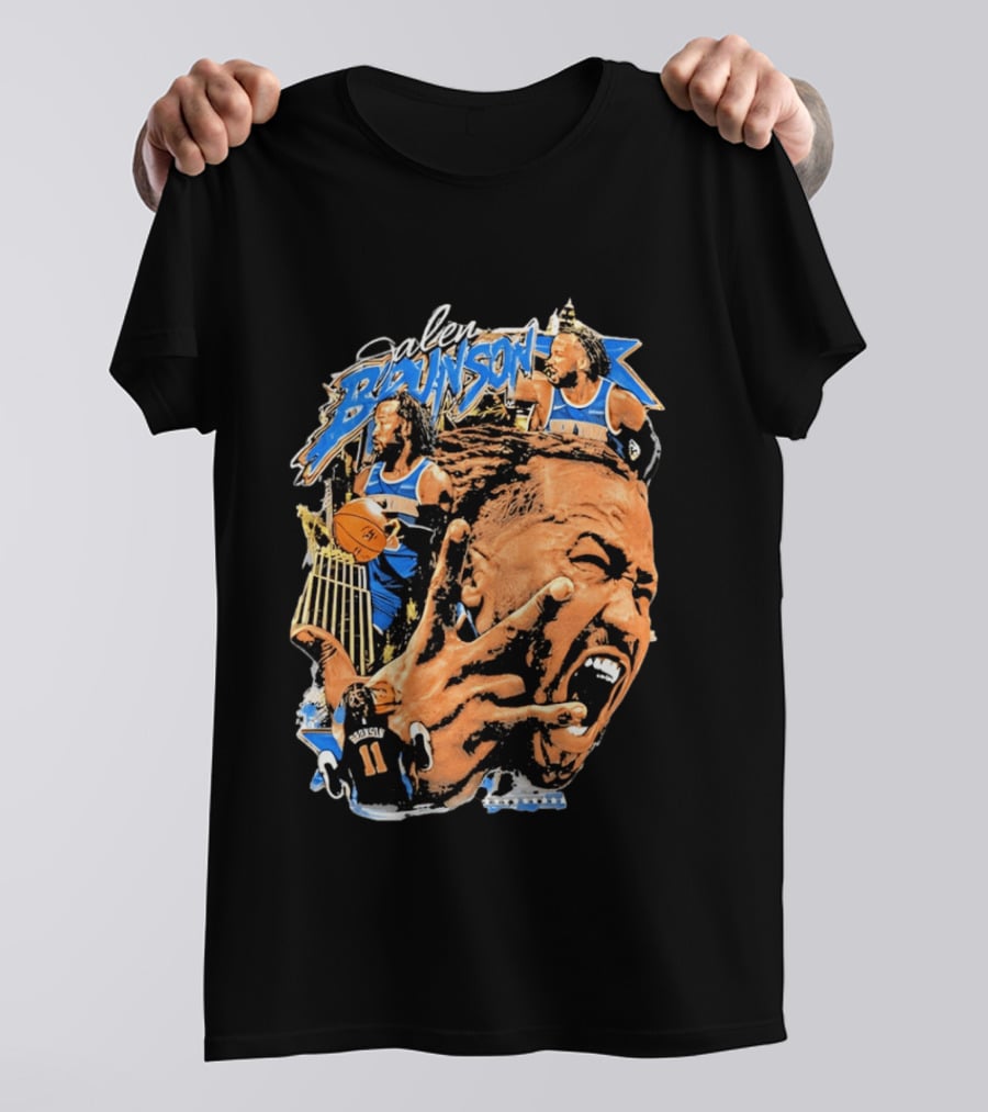 New York Knicks Jalen Brunson Basketball Collage Sports T-Shirt