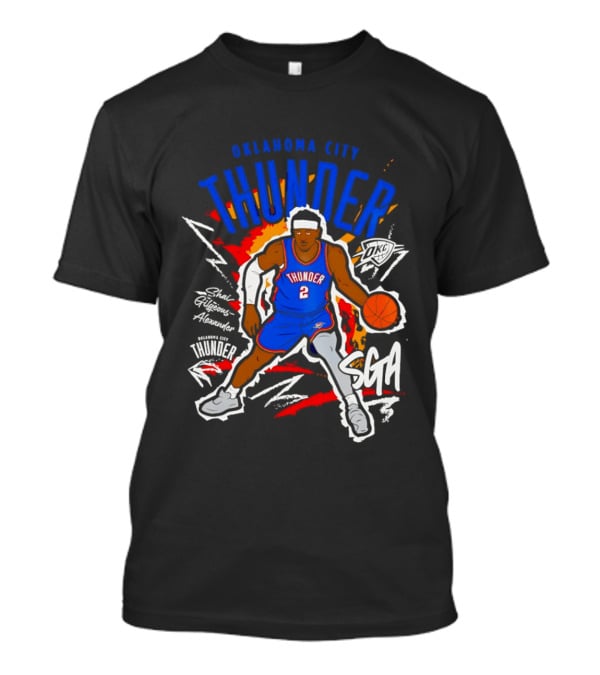 Oklahoma City Thunder Shai Gilgeous Alexander SGA Player Number Two Basketball T-Shirt
