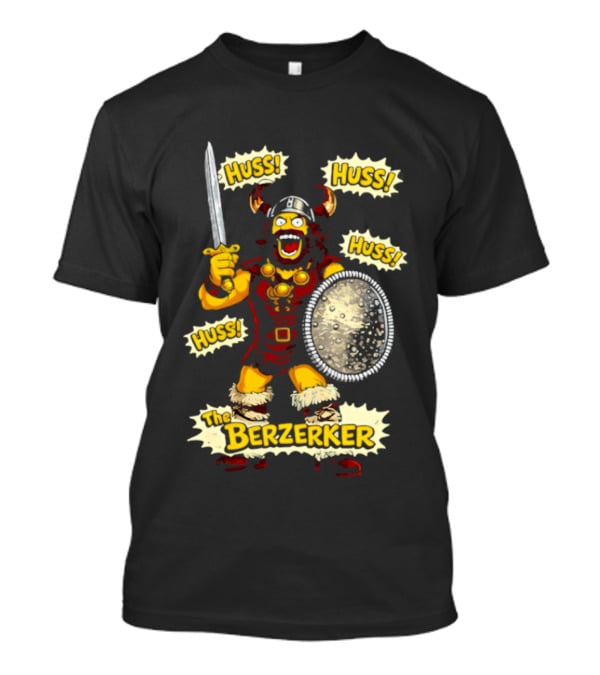The Berzerker Huss Warrior Viking Berserker With Sword And Shield T-Shirt