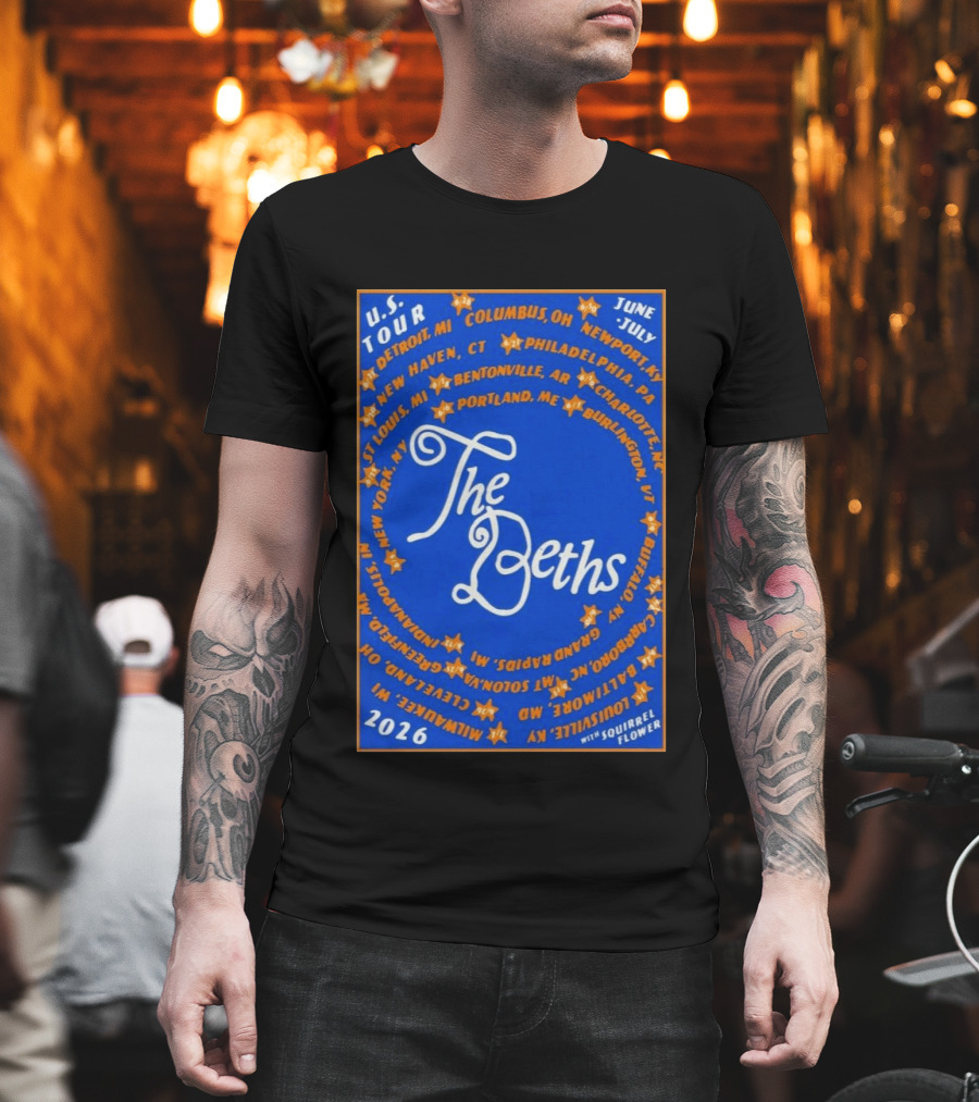 The Beths US Tour 2026 Cities June July With Squirrel Flower T-Shirt