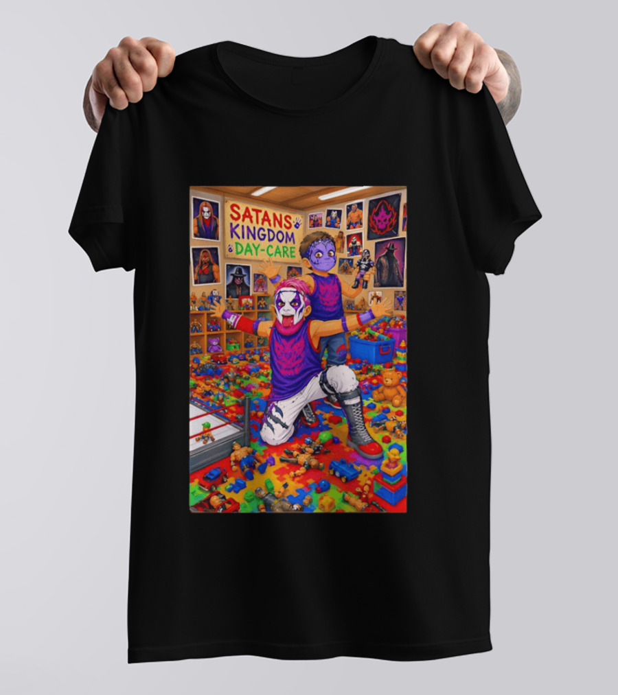Satan's Kingdom Day Care Kids Cartoon Toys Chaos T-Shirt