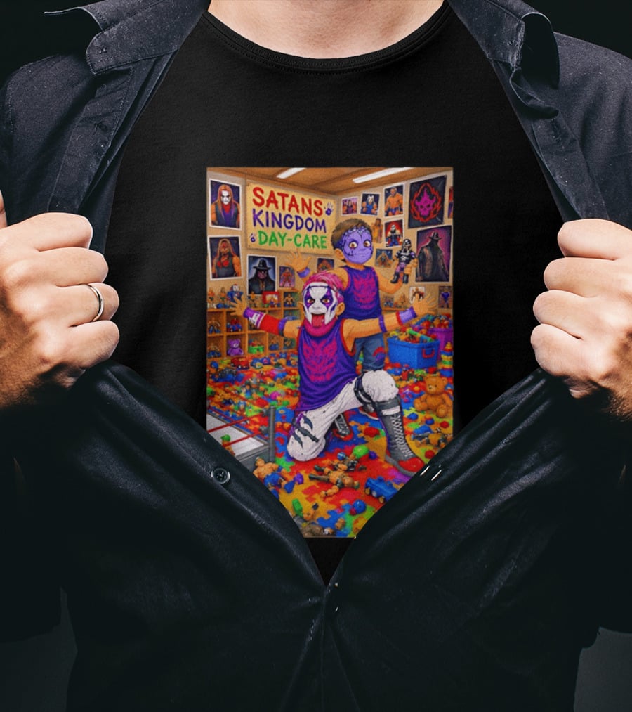 Satan's Kingdom Day Care Kids Cartoon Toys Chaos T-Shirt