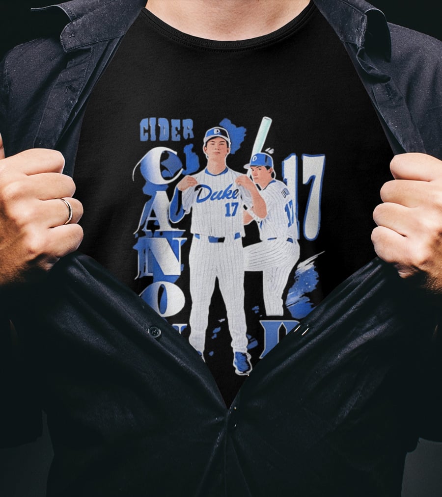 Duke Blue Devils Cider Canon 17 Baseball Team T-Shirt