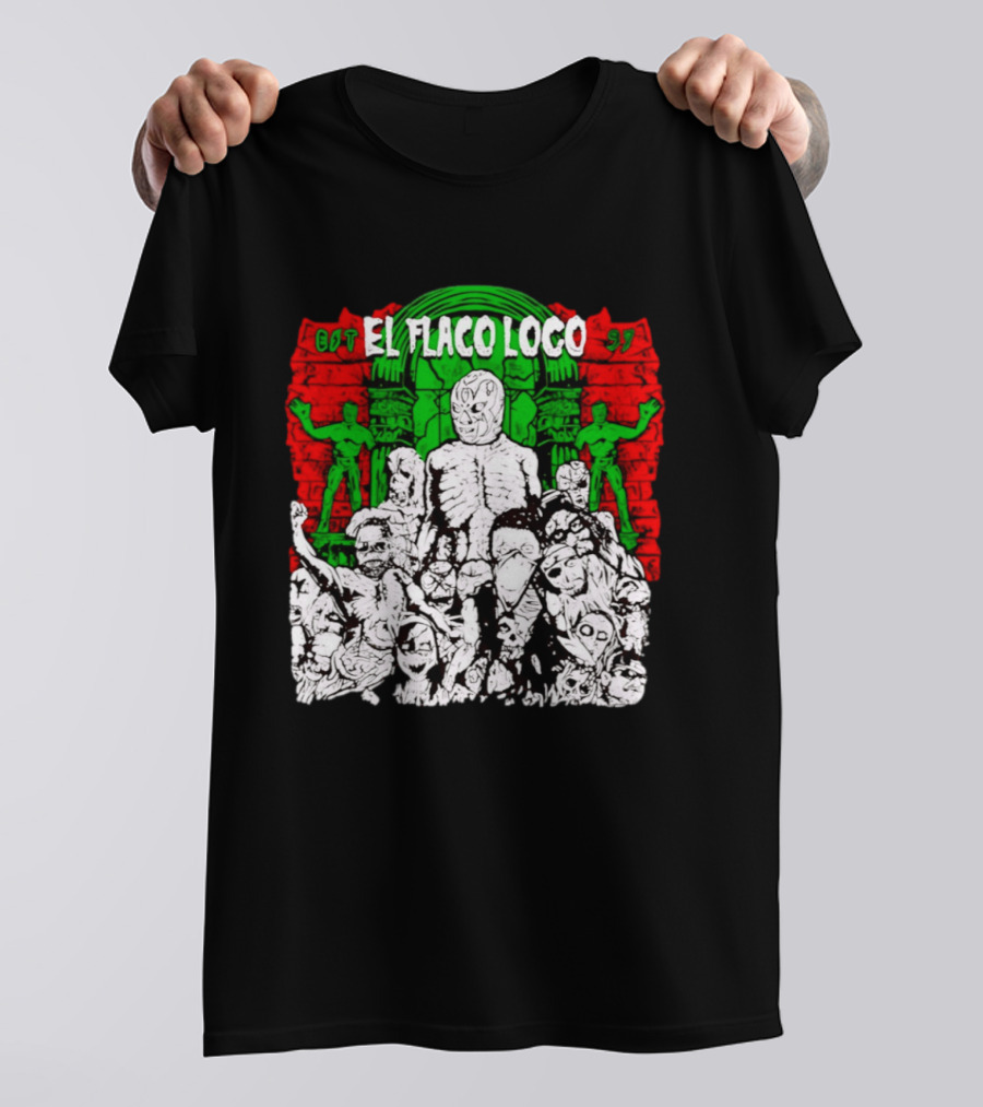 El Flaco Loco EST 97 Luchador Zombie Mashup T-Shirt