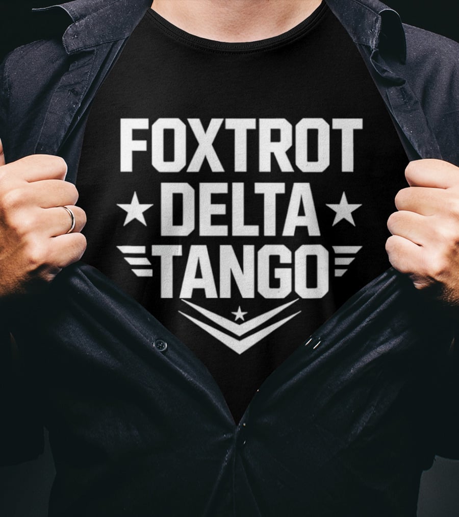 Foxtrot Delta Tango Stars And Stripes Military Phonetic Alphabet T-Shirt