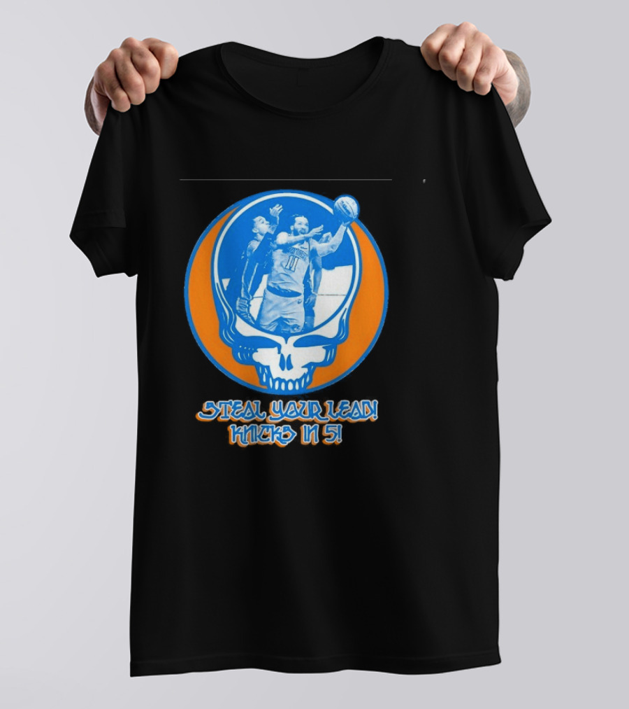 New York Knicks Jalen Brunson Steal Your Lead Knicks In 5 T-Shirt