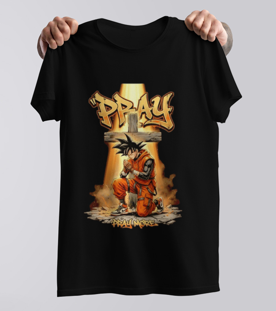 Pray More Jesus Son Goku Dragon Ball T-Shirt