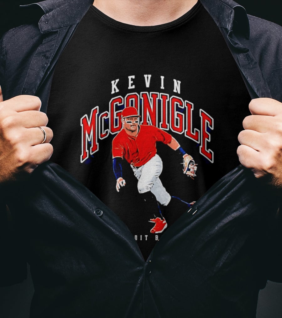 Kevin McGonigle Red Jersey Detroit Baseball #7 Collegiate T-Shirt
