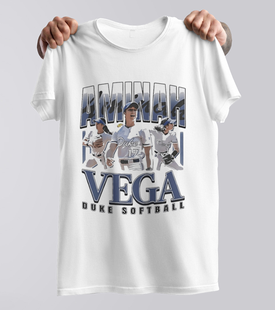 Aminah Vega Duke Softball Team Player 17 T-Shirt