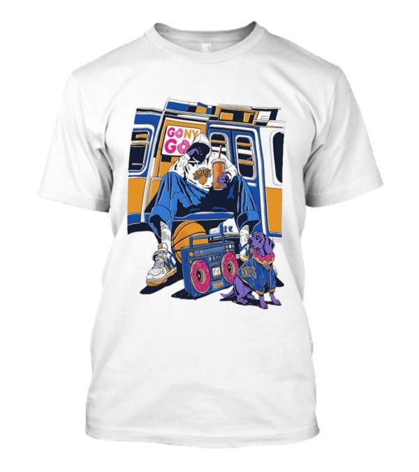 Knicks New York Subway GoNY Go Donut Streetwear Basketball T-Shirt