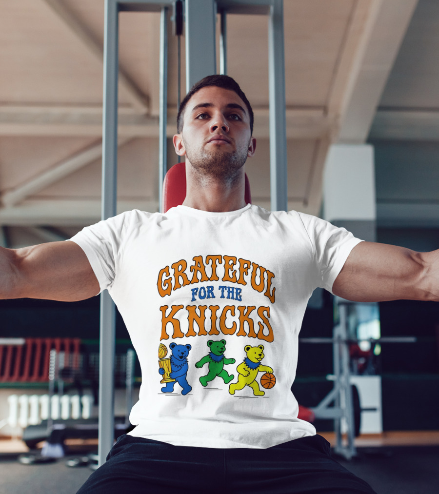 Grateful Dead New York Knicks Bears Basketball Trophy T-Shirt