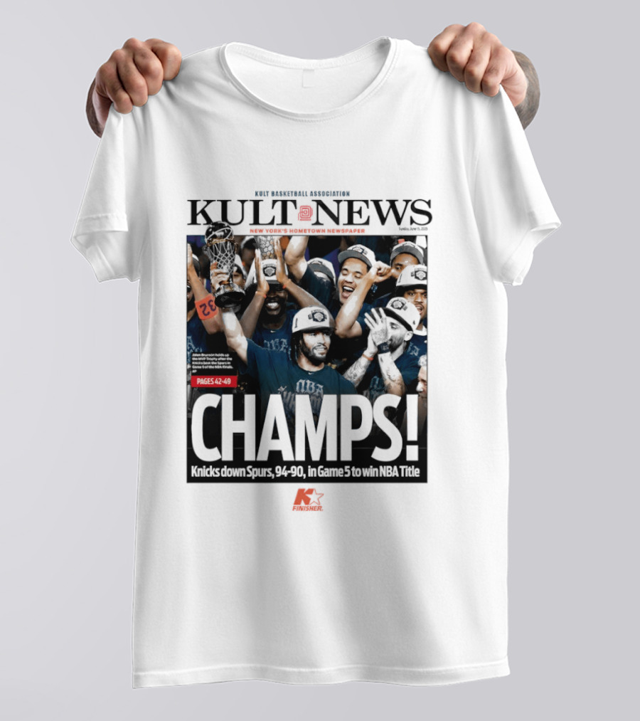 KULT NEWS NBA Champs New York Knicks Jalen Brunson Spurs Down 94 90 Game 5 Title T-Shirt