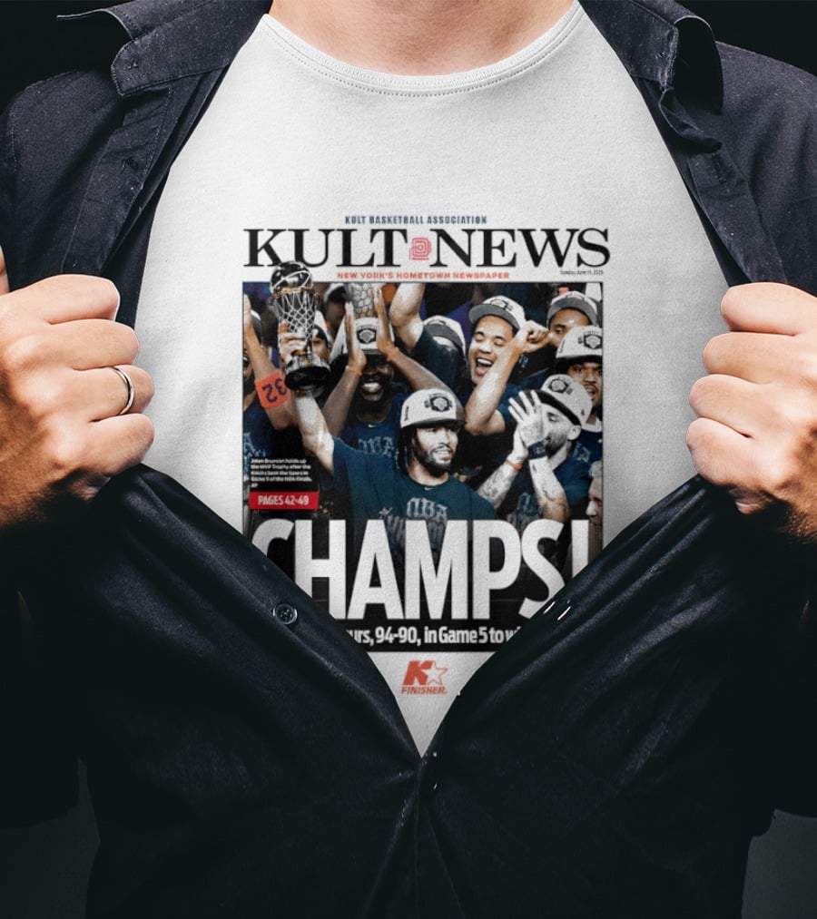 KULT NEWS NBA Champs New York Knicks Jalen Brunson Spurs Down 94 90 Game 5 Title T-Shirt