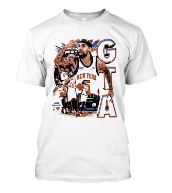 New York Knicks Jose Alvarado GTA Basketball 5 NYC T-Shirt