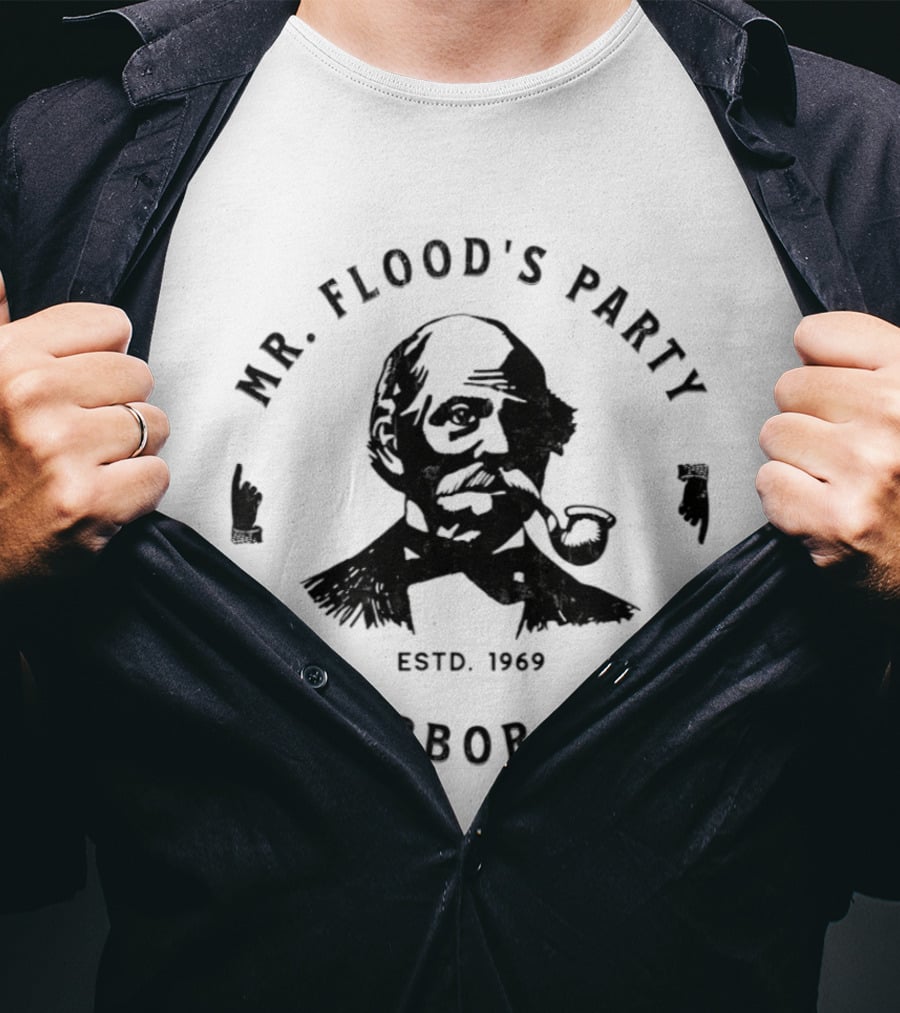 Mr. Flood's Party Ann Arbor Michigan Est. 1969 Retro Pipe T-Shirt