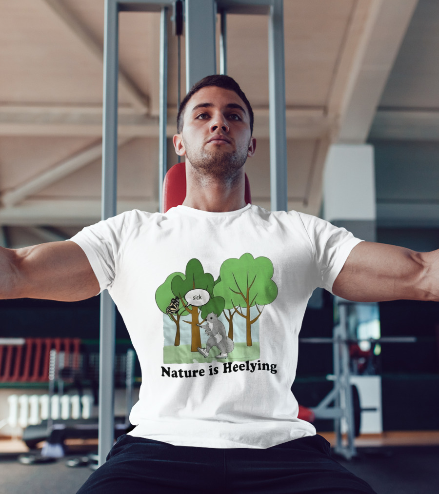 Nature Is Heelying Squirrel Sick Butterfly Trees T-Shirt