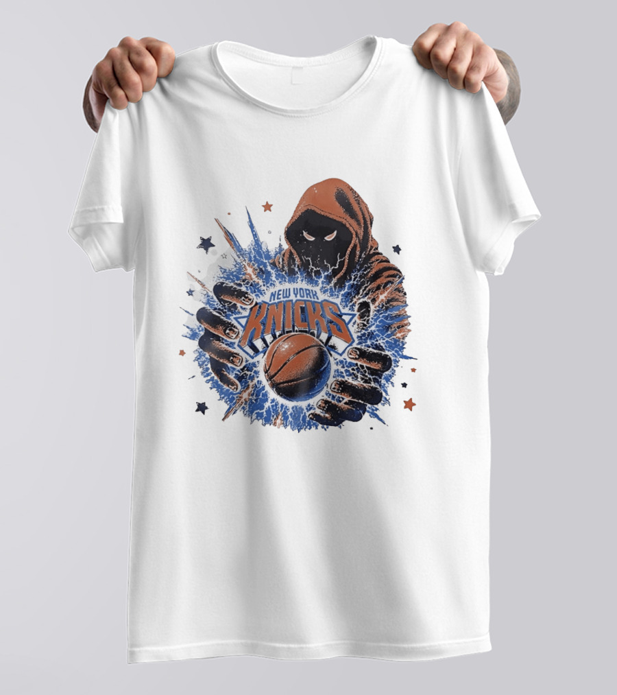 New York Knicks Dark Wizard Basketball Power T-Shirt