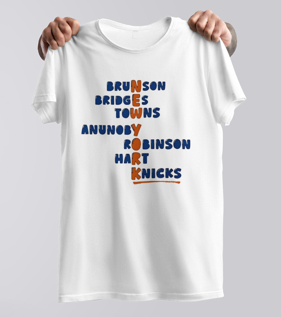 Brunson New York Bridges Towns Anunoby Robinson Hart Knicks T-Shirt