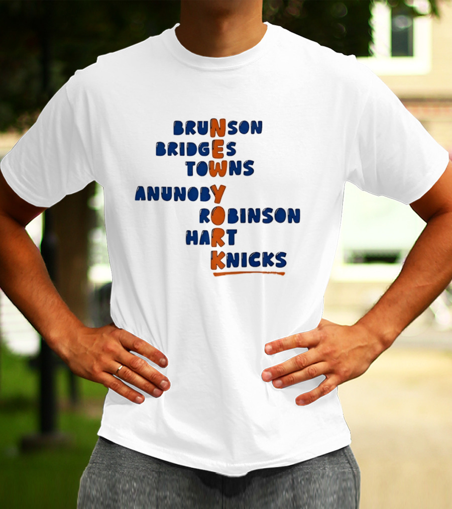 Brunson New York Bridges Towns Anunoby Robinson Hart Knicks T-Shirt
