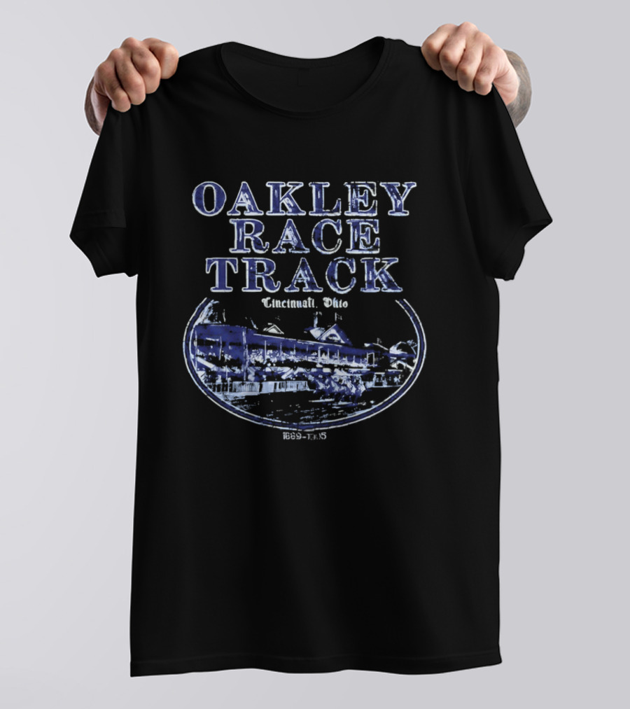 Oakley Race Track Cincinnati Ohio 1875 Horse Racing Vintage Scene T-Shirt