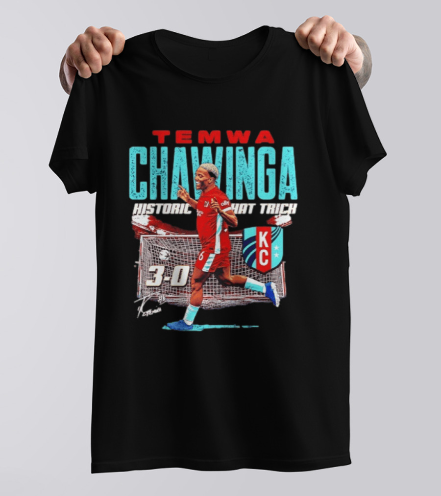 Temwa Chawinga KC Historic Hat Trick 3 0 T-Shirt
