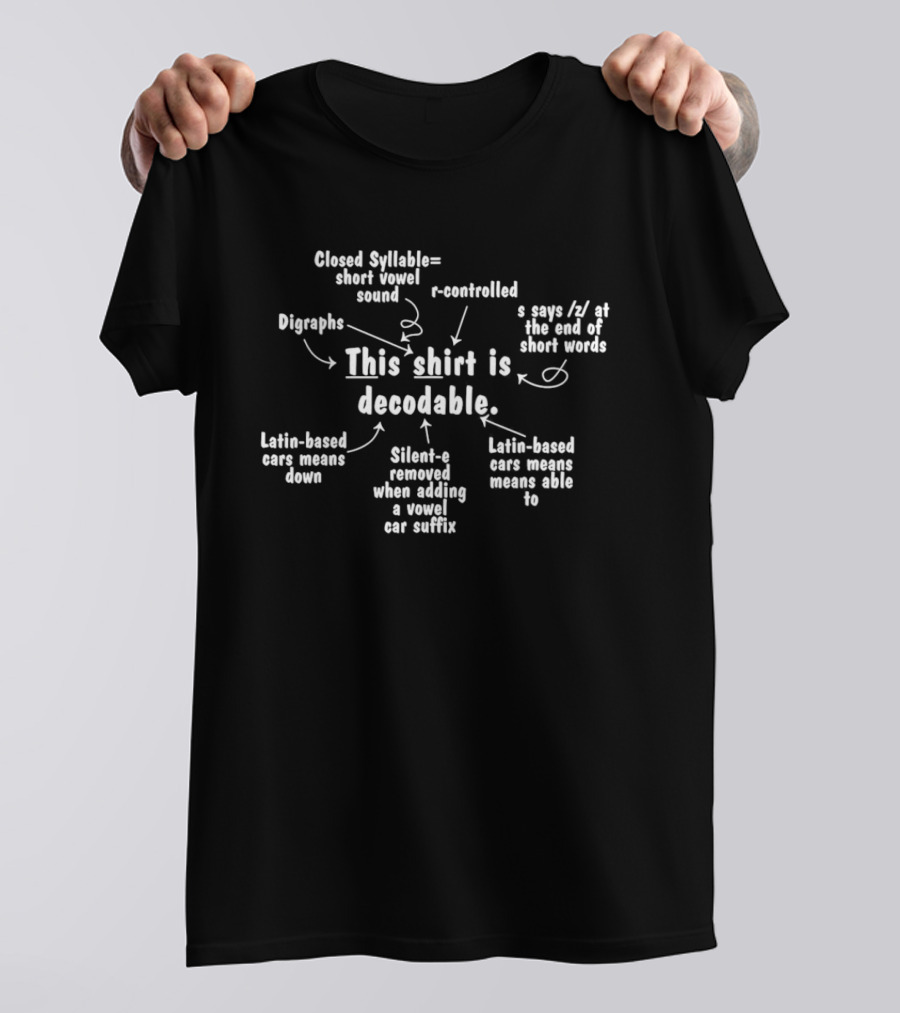 This Is Decodable Structured Literacy Reading Teacher Silent E Digraphs R Controlled Suffix T-Shirt