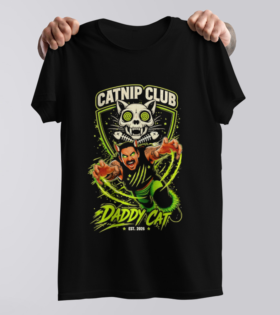 Catnip Club Daddy Cat Wrestling Est 2020 T-Shirt