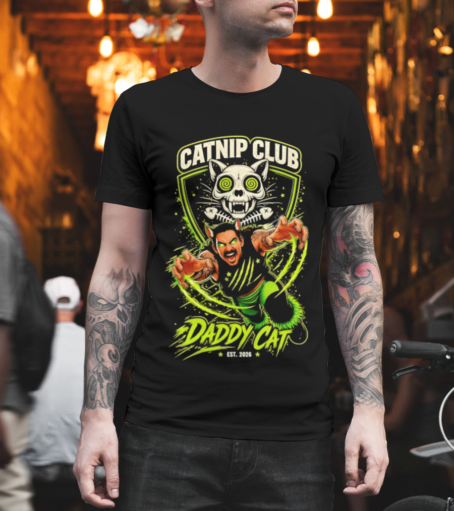 Catnip Club Daddy Cat Wrestling Est 2020 T-Shirt