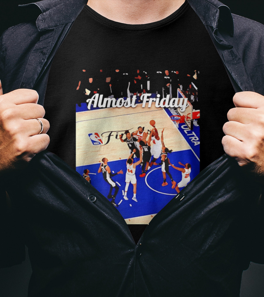 Almost Friday New York Knicks NBA Fit Game 4 Action Scene T-Shirt