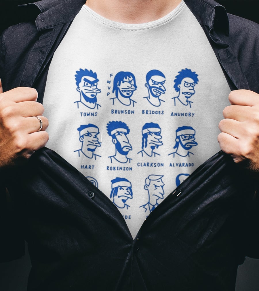 New York Knicks Cartoon Roster Twinz Squishee Seconds Anggre JFab2 Grenouille Elevdude Eyebrowz Shmay Rambro Outofdue Tubeb Freddboy T-Shirt