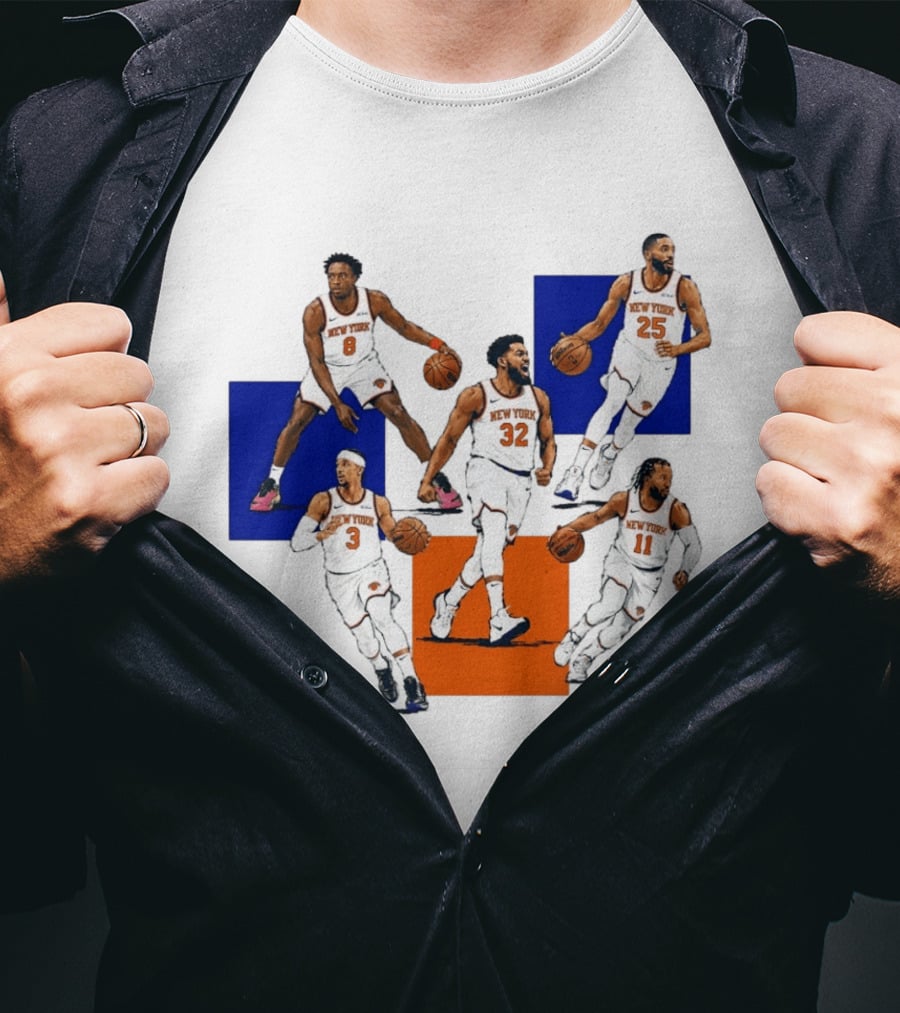 Og Anunoby Josh Hart Karl Anthony Towns Mikal Bridges Jalen Brunson New York Knicks Basketball Players T-Shirt