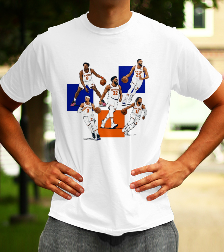 Og Anunoby Josh Hart Karl Anthony Towns Mikal Bridges Jalen Brunson New York Knicks Basketball Players T-Shirt
