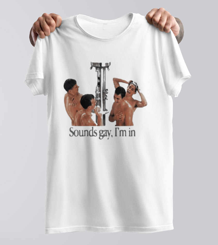 Sounds Gay I'm In Shower Humor Retro Style Men's Group T-Shirt