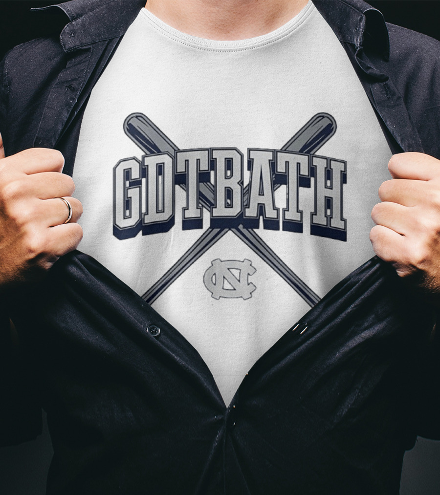 UNC Baseball GDTBATH Crossed Bats NC T-Shirt