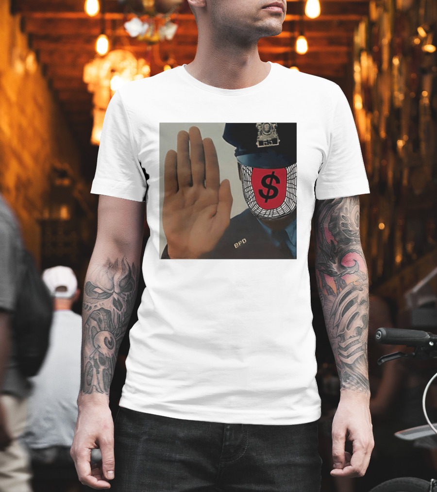 Angel Dust C2tt Album BPD Officer Dollar Symbol Face T-Shirt